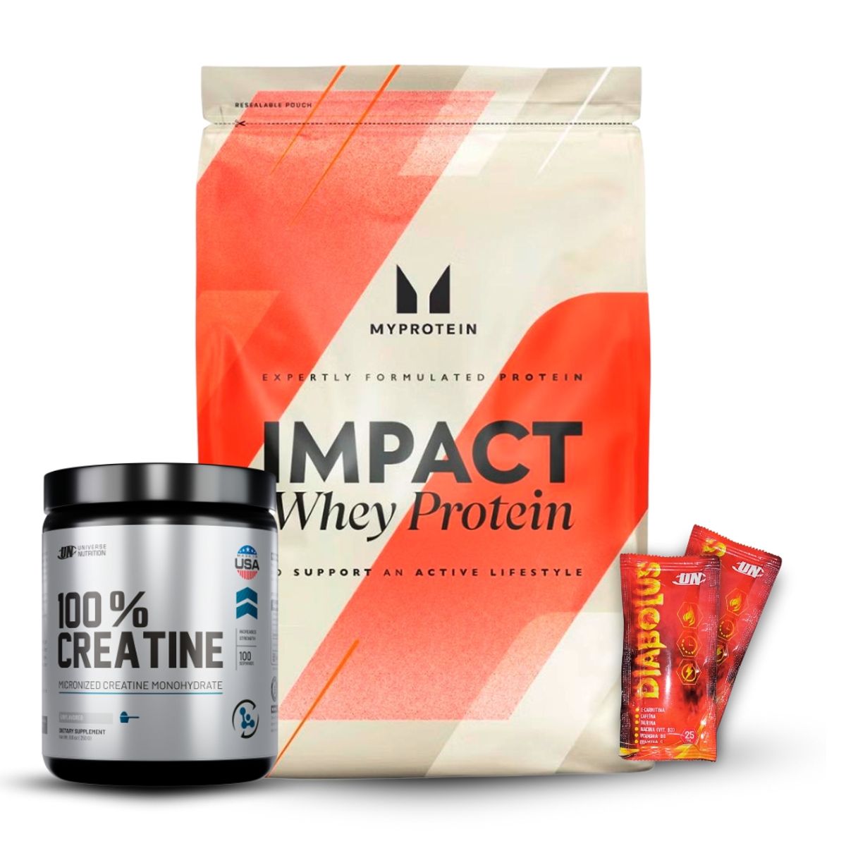 MYPROTEIN - Impact Whey Protein 2.5 kg Vainilla+Creatina Universe Nutrition 250Gr+2 Diabolus