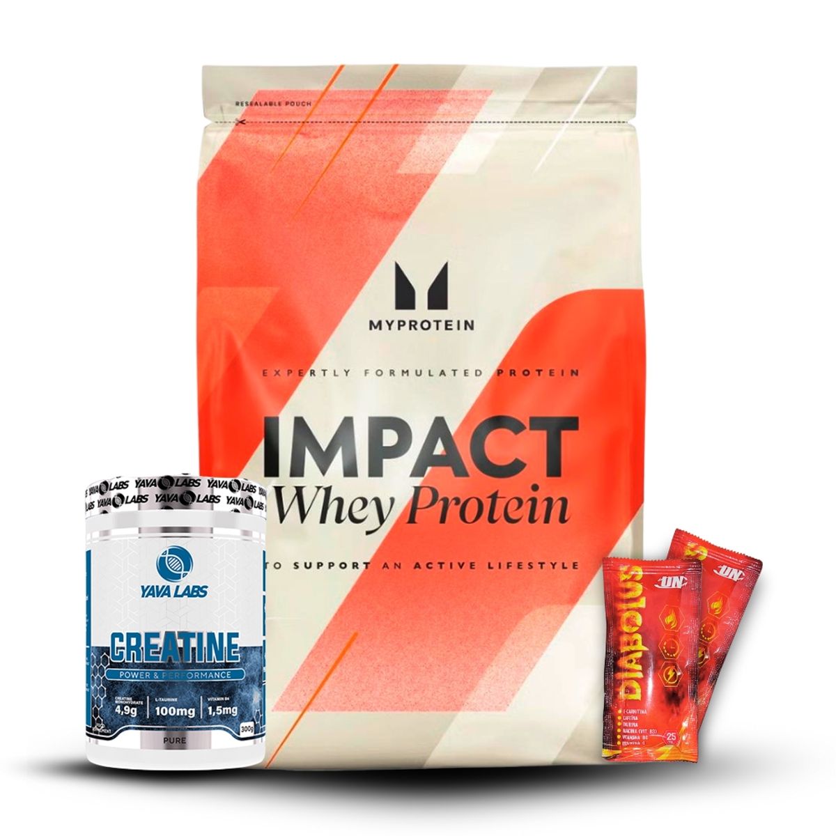MYPROTEIN - Impact Whey Isolate 1 kg Chocolate+Creatina Yava Labs 300Gr+2 Diabolus