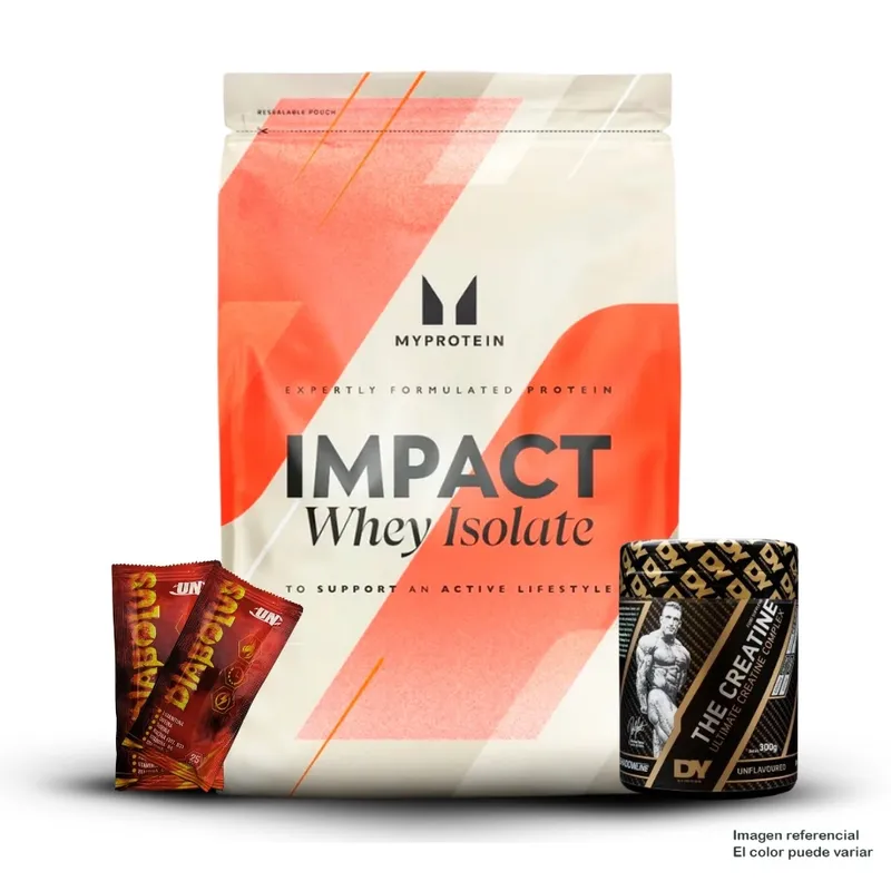 MYPROTEIN - Impact Whey Isolate 1 kg Vainilla+Creatina Dorian Yates 300Gr+2 Diabolus