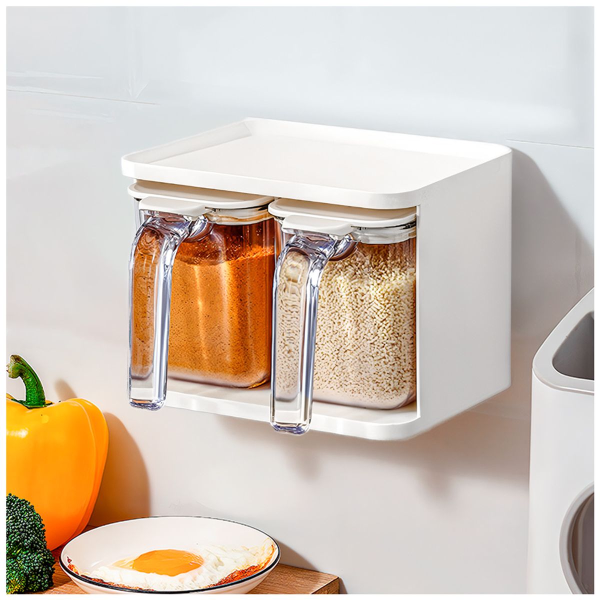 KELLER - Set de 2 Condimenteros Beige F48