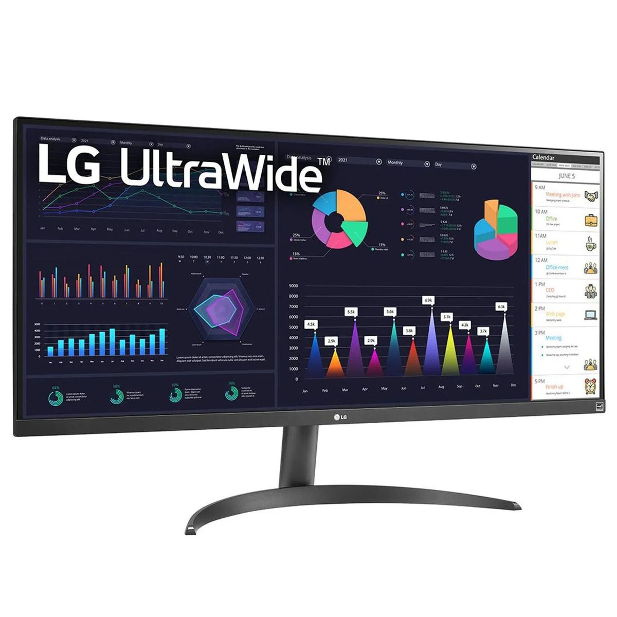 LG - Monitor LG UltraWide 34WQ500-B 34 FHD IPS 100Hz HDMI DP