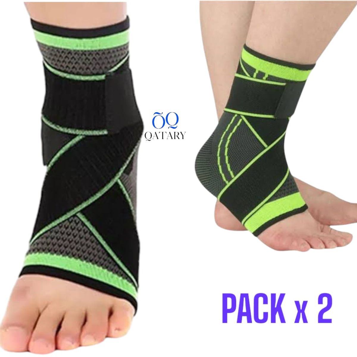 OEM - Pack2 Tobillera Deportiva Ajustable con Vendaje Velcro Ortopedica