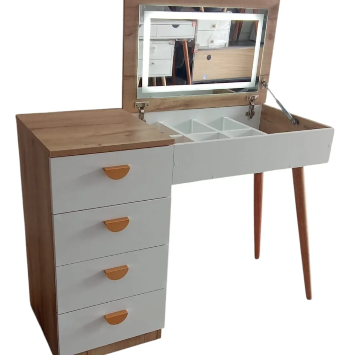 GENERICO - Tocador Touch Led Beautiful - Estilo Vintage