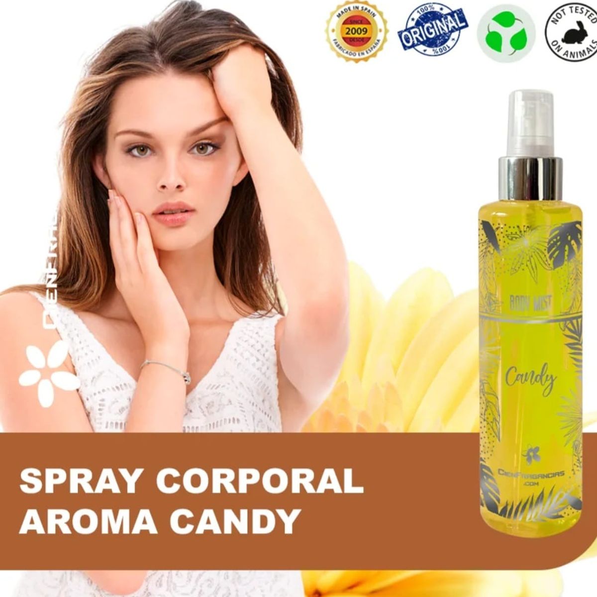 CIEN FRAGANCIAS - BODY MIST VEGANO CANDY DULCE GLOW CIENFRAGANCIAS CIEN ESENCIAS 200ML