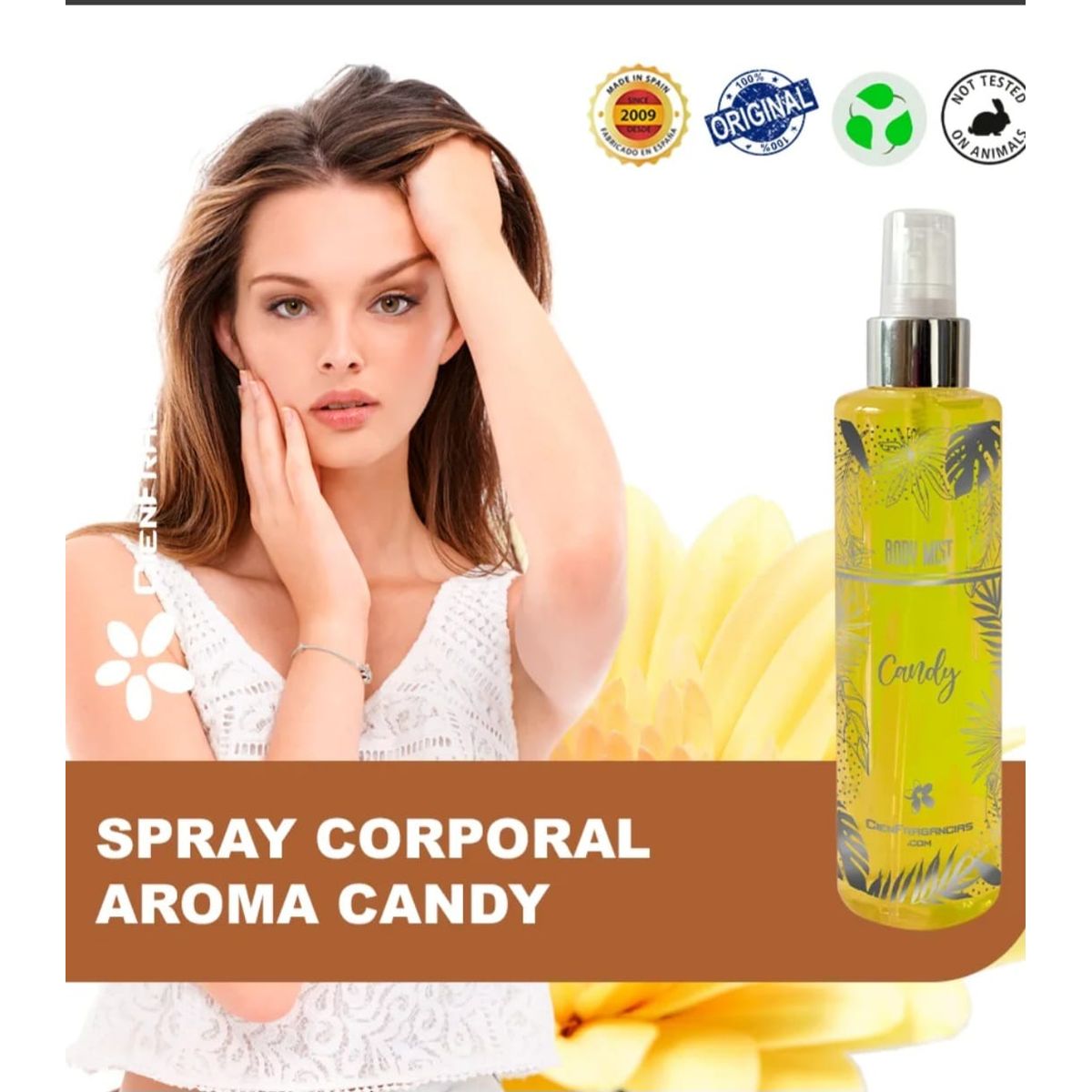 CIEN FRAGANCIAS - BODY MIST VEGANO CANDY DULCE GLOW CIENFRAGANCIAS CIEN ESENCIAS 200ML