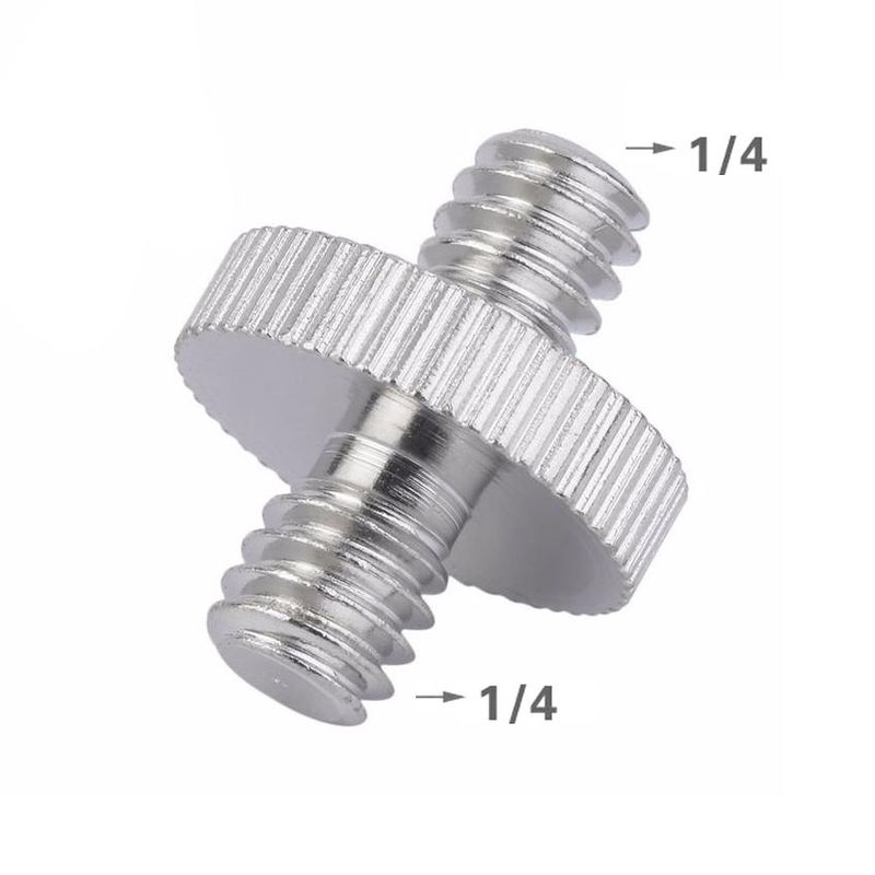 GENERICO - Tornillo doble punta Adaptador 1.4 a 1.4 para tripodes, foto y video - Gimbal
