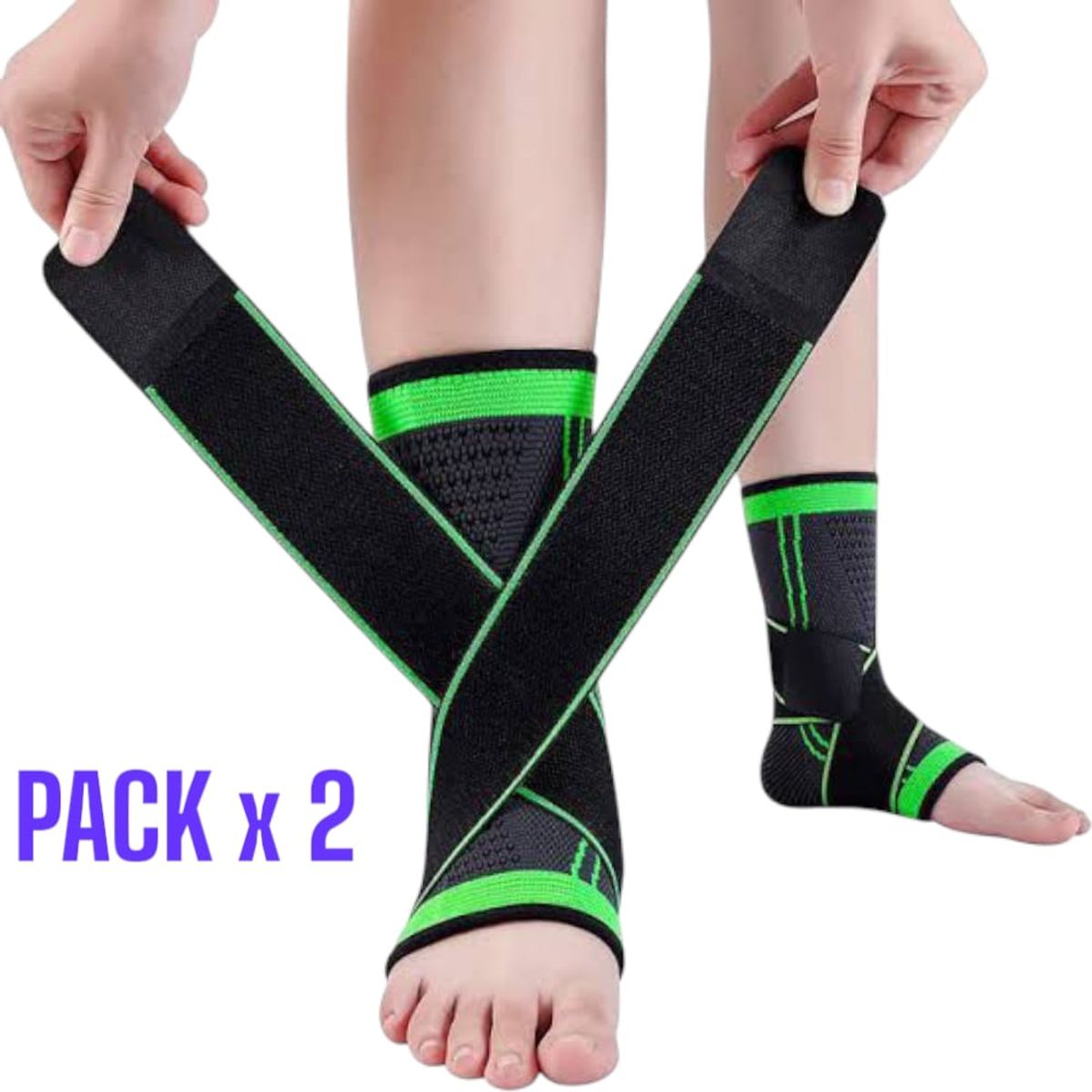 OEM - Pack2 Tobillera de Deportiva de Compresión para Alivio del Dolor