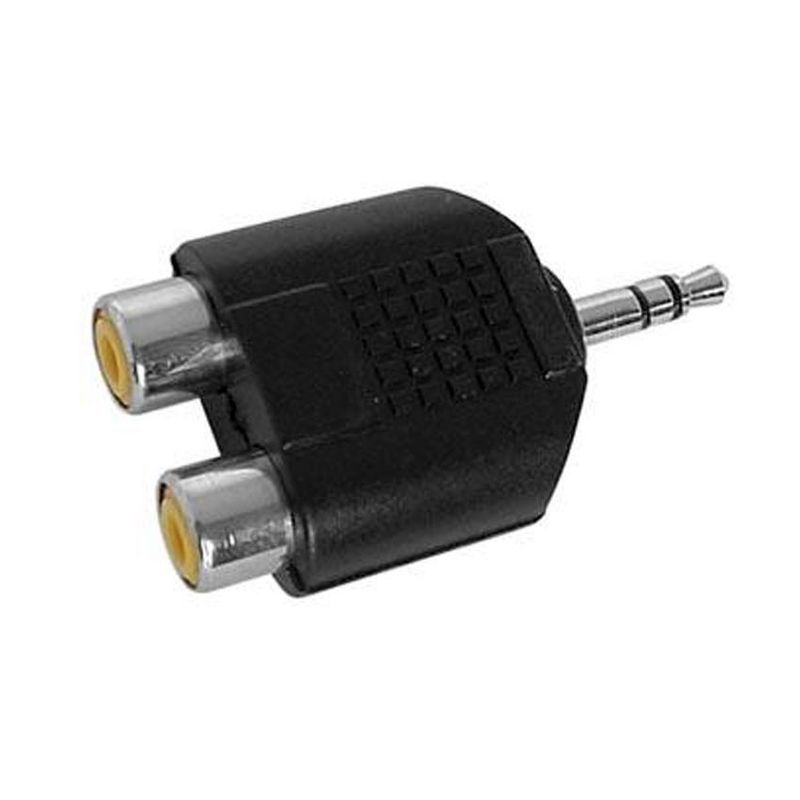 GENERICO - Plug Jack 3.5 mm - RCA - Conector divisor de señal par consola