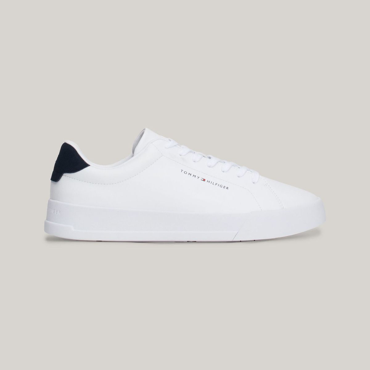 TOMMY HILFIGER - ZAPATILLAS TH COURT LEATHER GRAIN ESS TH