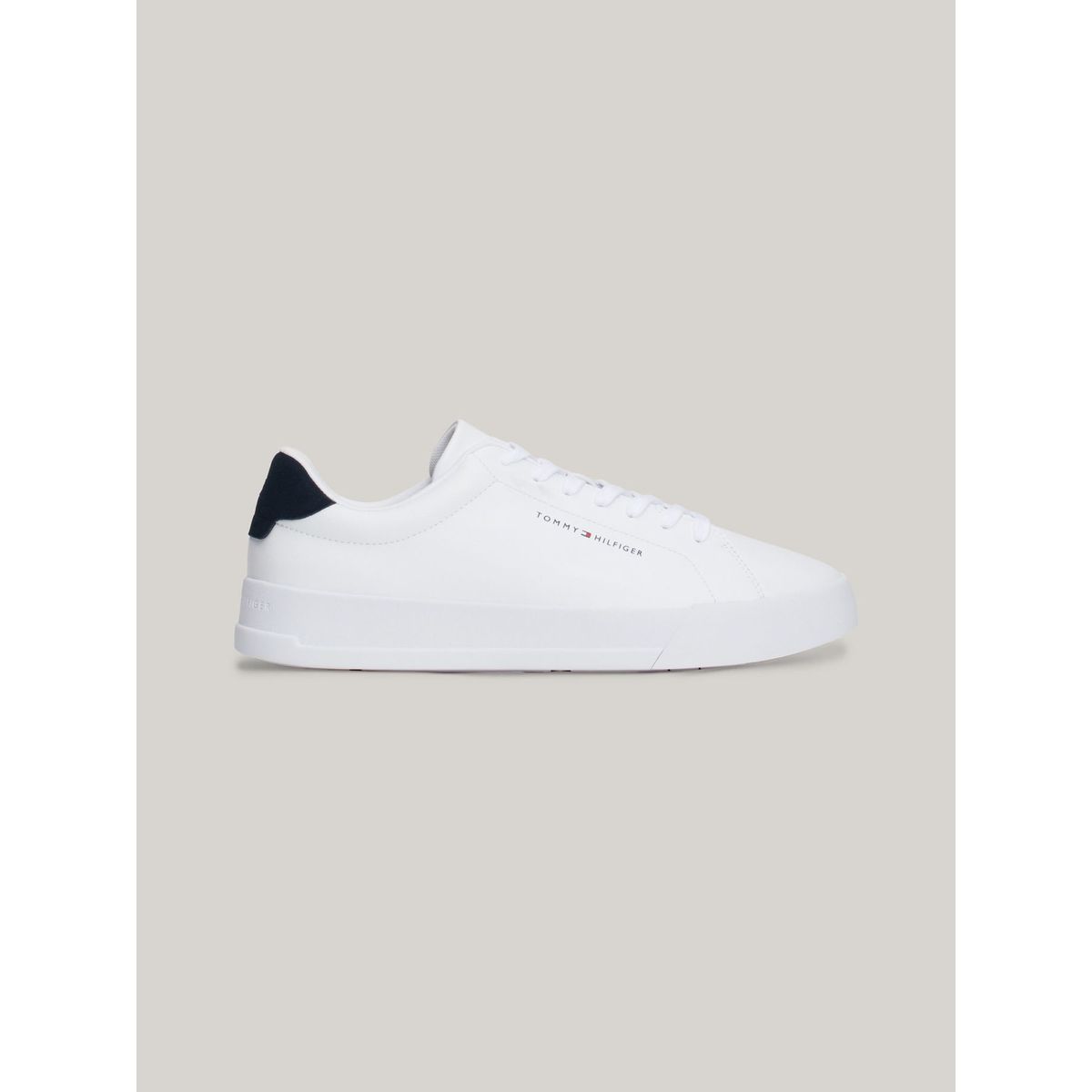 TOMMY HILFIGER - ZAPATILLAS TH COURT LEATHER GRAIN ESS TH