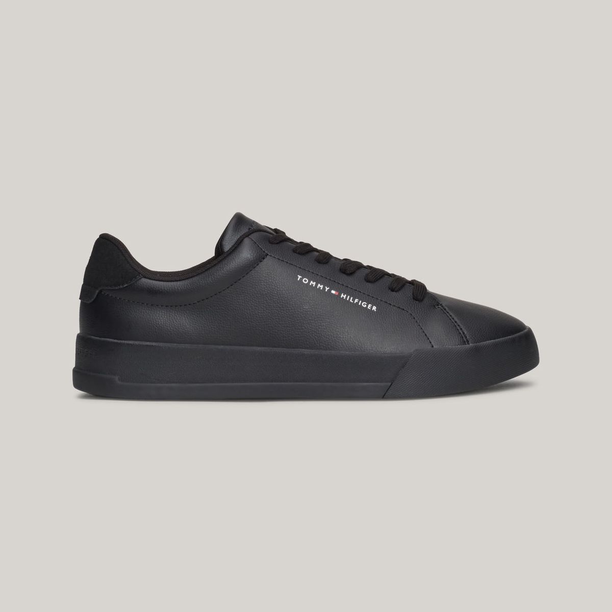 TOMMY HILFIGER - ZAPATILLAS TH COURT LEATHER GRAIN ESS TH
