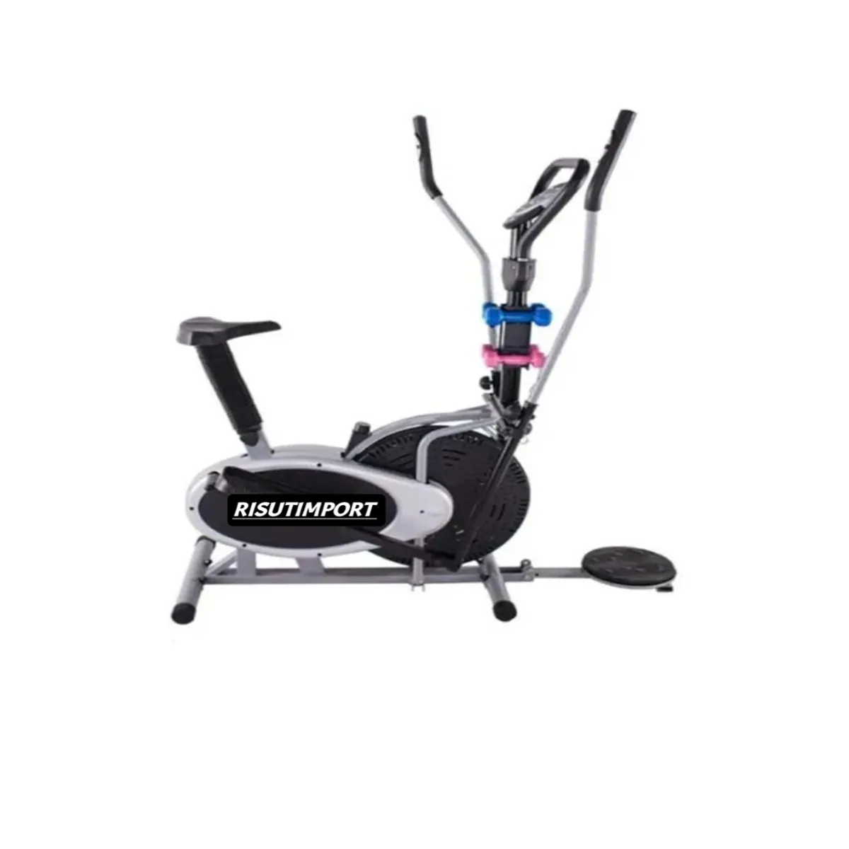 RISUTIMPORT - Elíptica Multifuncional Bicicleta Con Twist  Pesas Pantalla