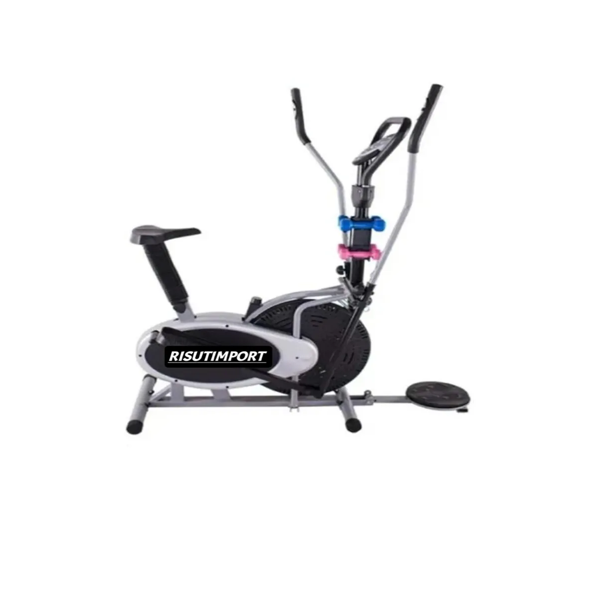 RISUTIMPORT - Elíptica Multifuncional Bicicleta Con Twist  Pesas Pantalla
