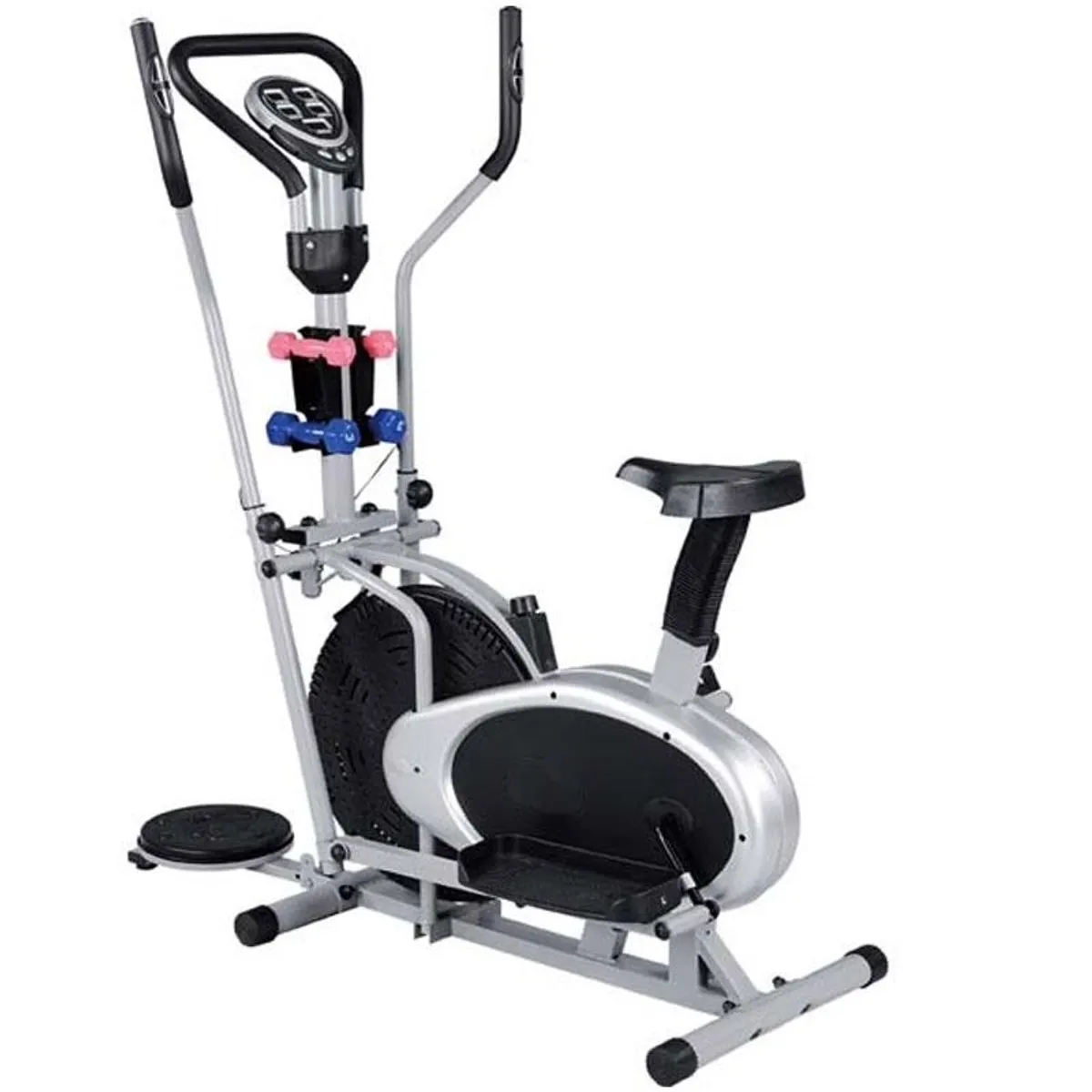 RISUTIMPORT - Elíptica Multifuncional Bicicleta Con Twist  Pesas Pantalla