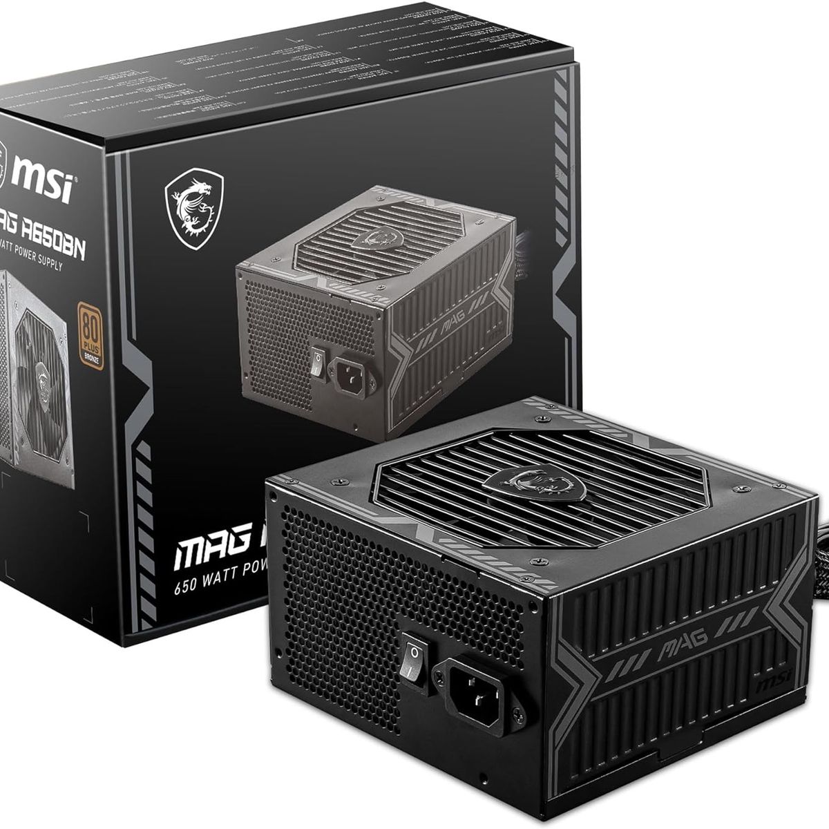 MSI - Fuente de alimentación MSI MAG A650BN 650W 80 PLUS Bronze ATX