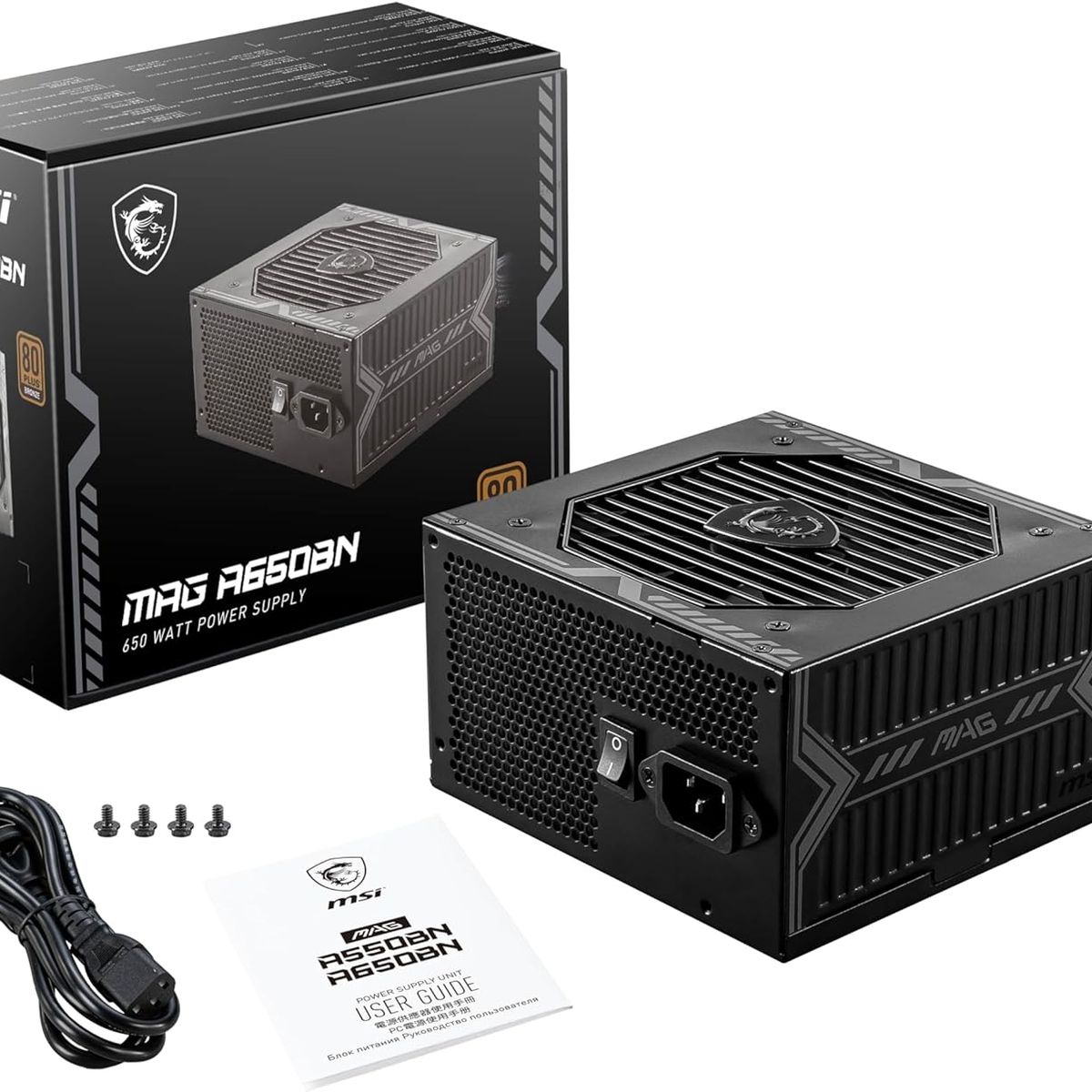 MSI - Fuente de alimentación MSI MAG A650BN 650W 80 PLUS Bronze ATX