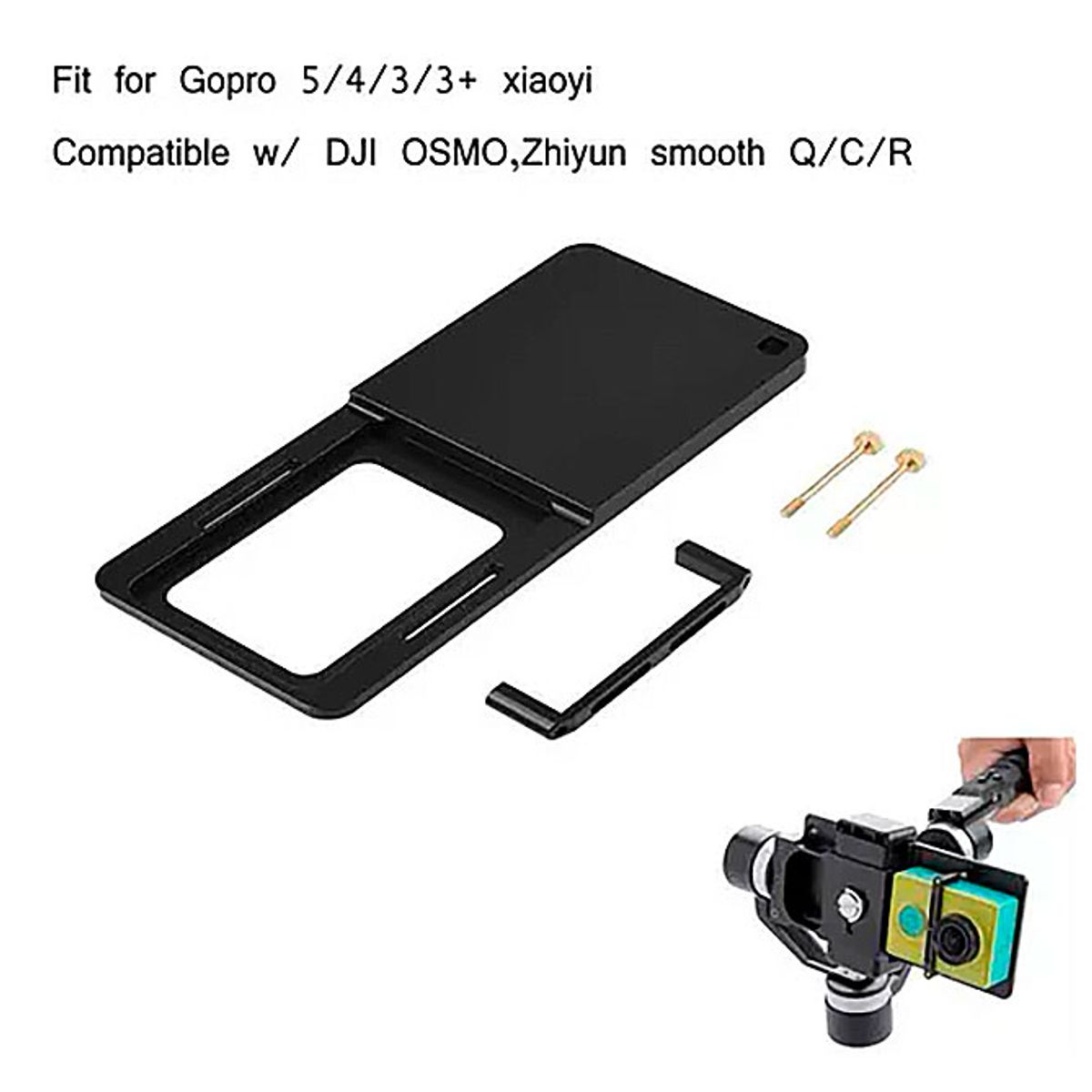 GENERICO - GoPro - Adaptador plato de montaje para Gimbal smartphone y similares