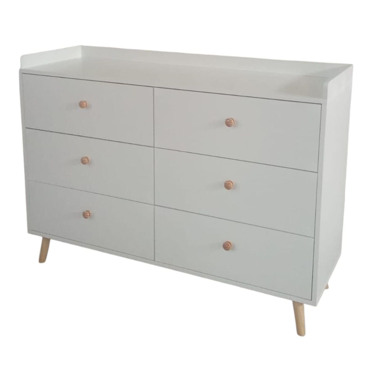 GENERICO - Comoda Bebe Estilo Vintage -Blanco 6 Gavetas