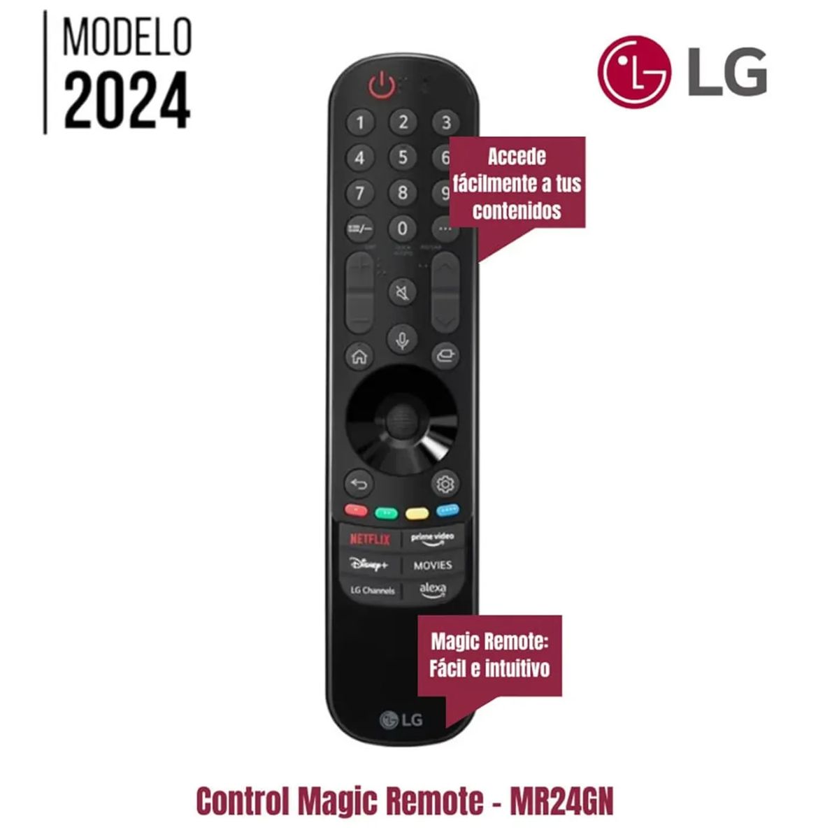 LG - Control Magic LG MR24GN Con Botón Alexa Y LG Channels Modelo 2024