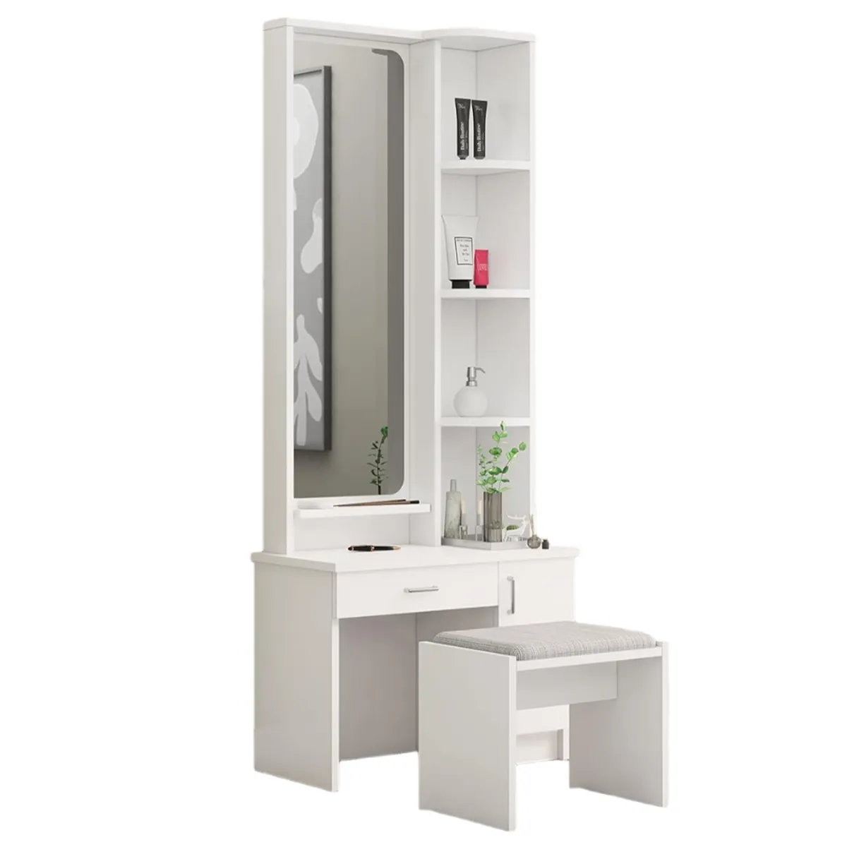 GENERICO - Tocador con Espejo Zasquia Blanco Petrox Home