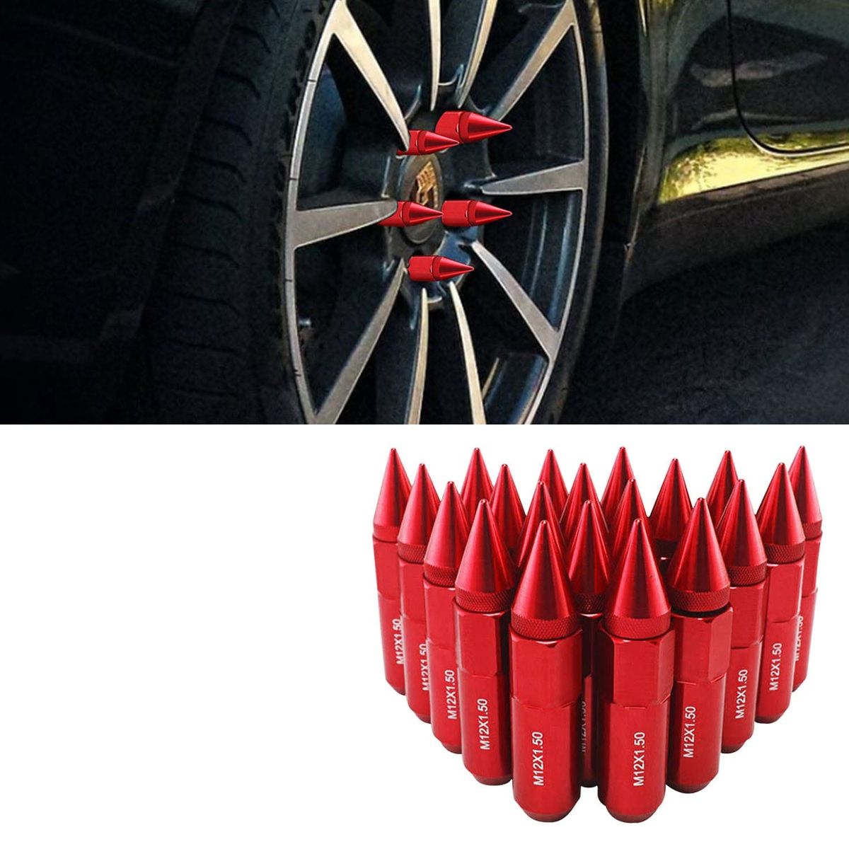 GENERICO - Tuercas Blox Para Aro 12X15X150 Color Rojo