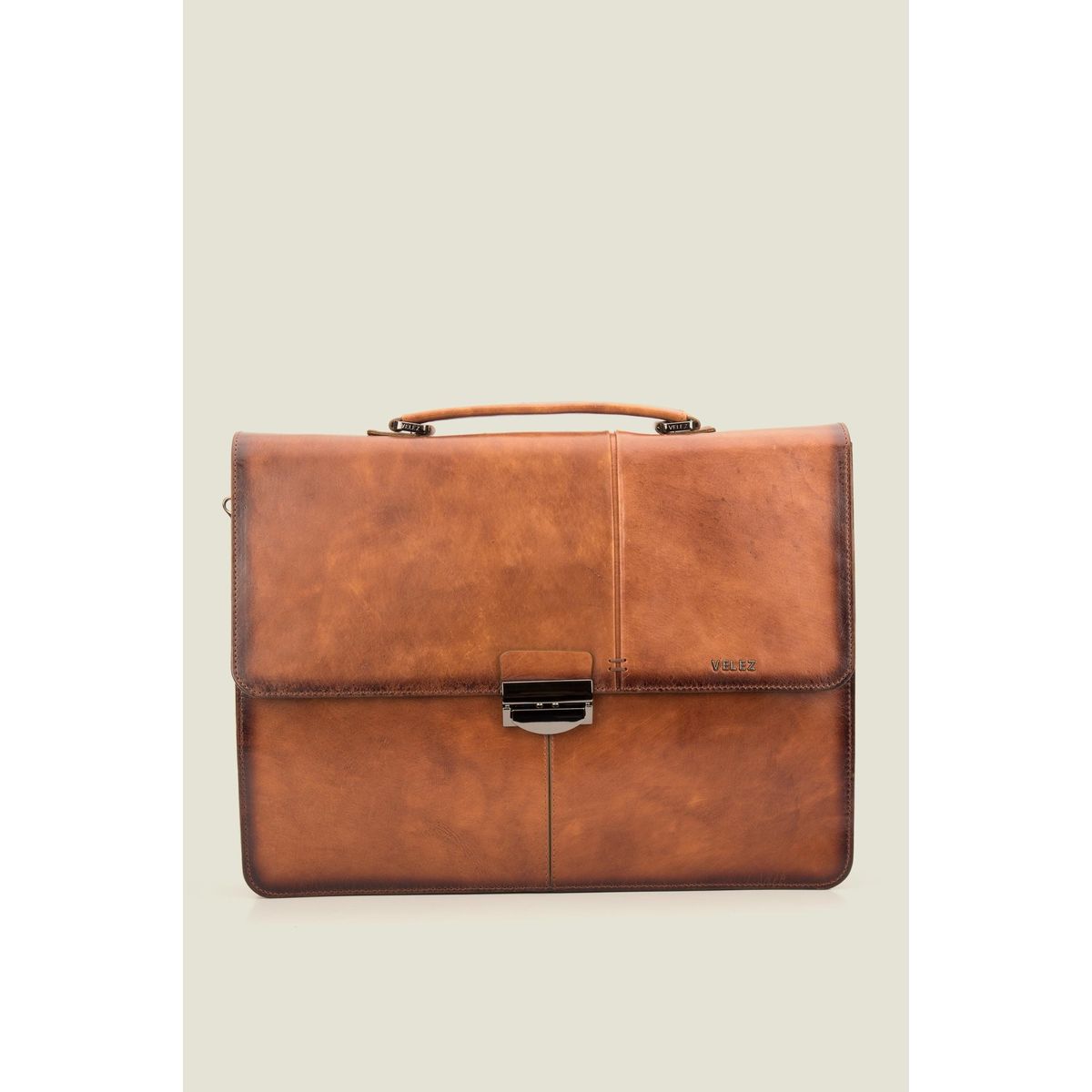 VELEZ - Vélez Maletín Portátil Aperto De Cuero Para Hombre Miel