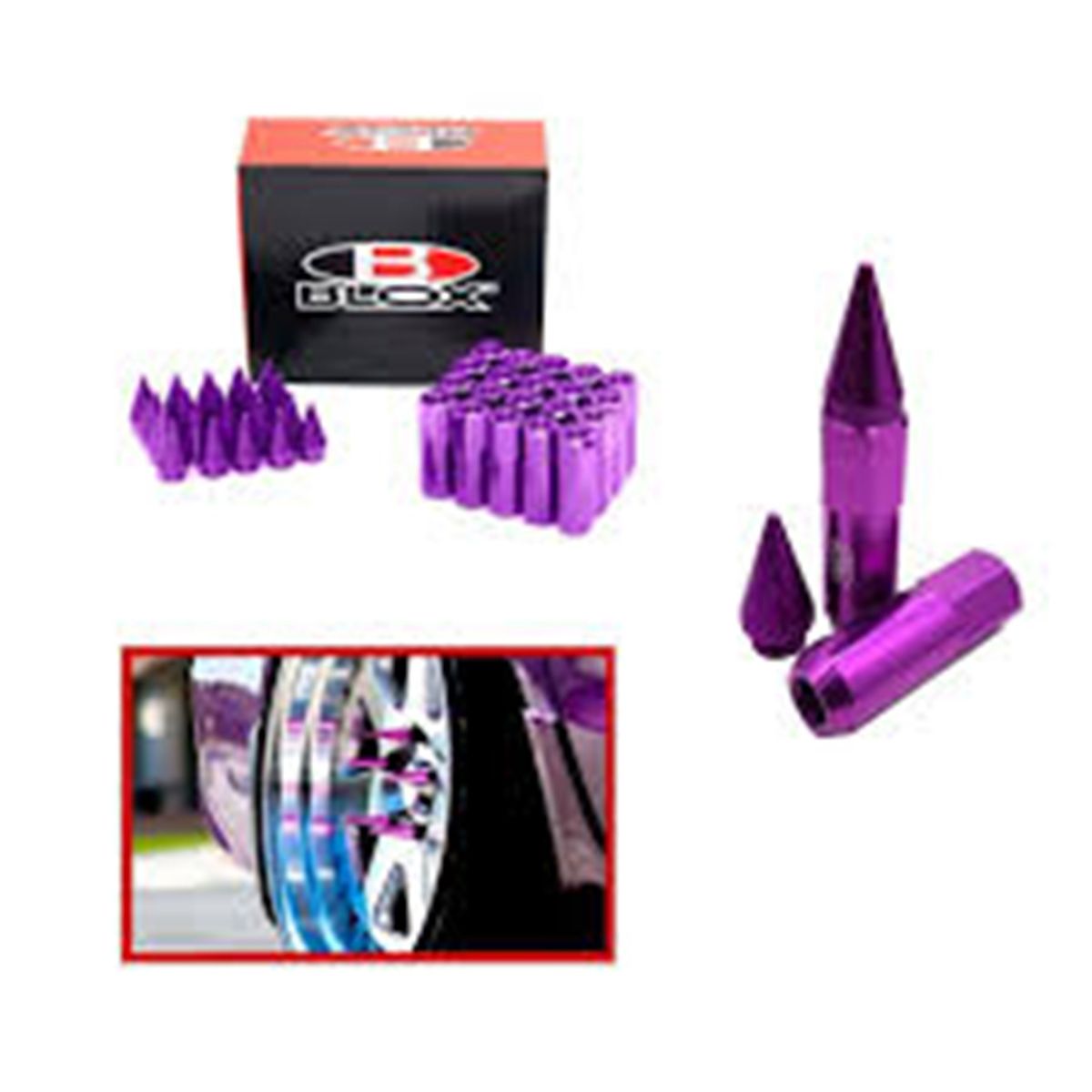 GENERICO - Tuercas Blox Para Aro 12X15X150 Color Lila