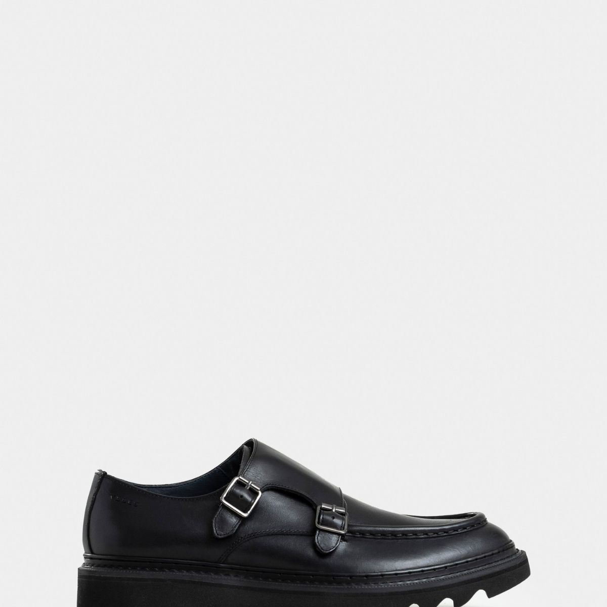 VELEZ - Vélez Mocasines Loira Cuero Hombre Silueta Monkstrap Negro