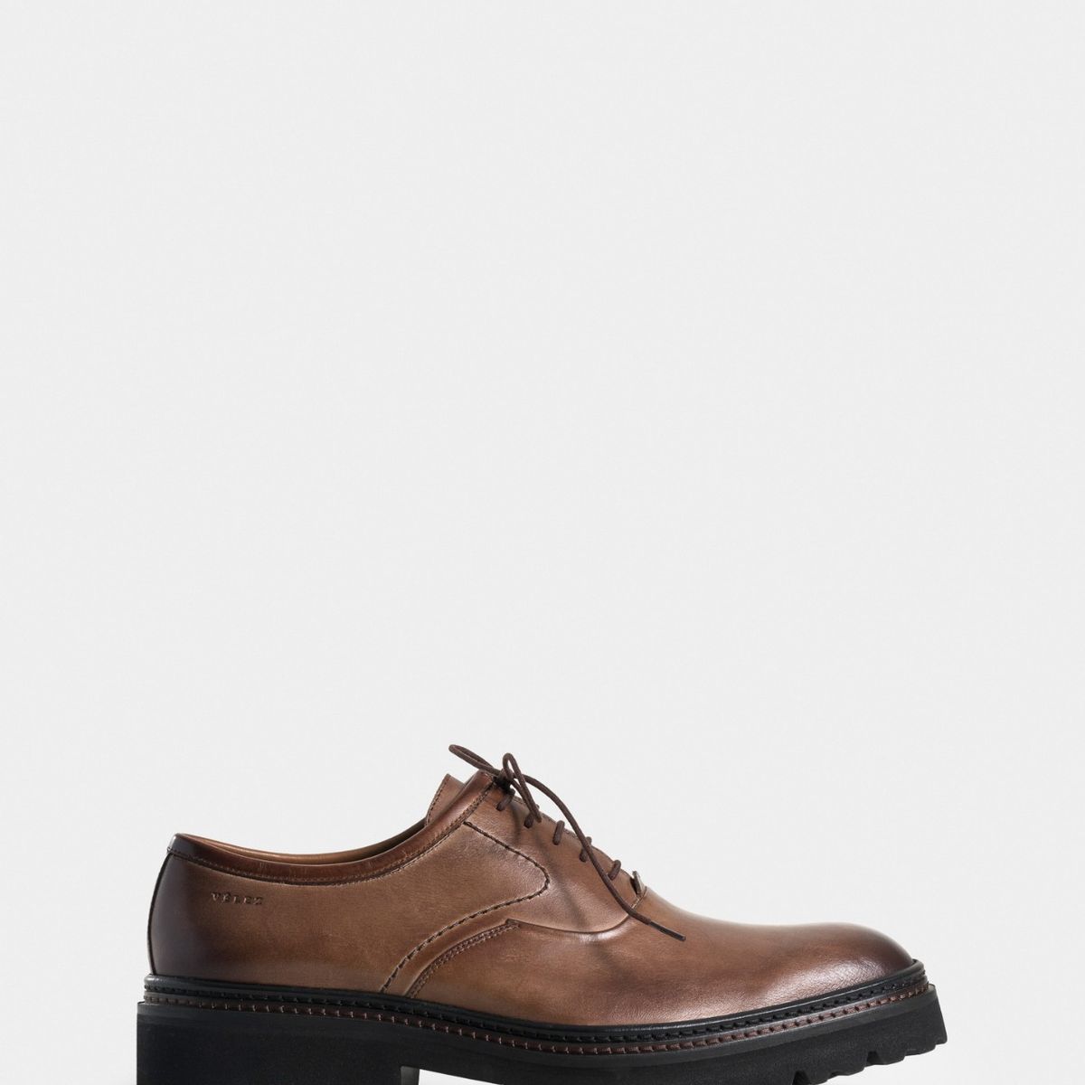 VELEZ - Vélez Zapatos Cordón Vitelo Cuero Hombre Envejecido Miel