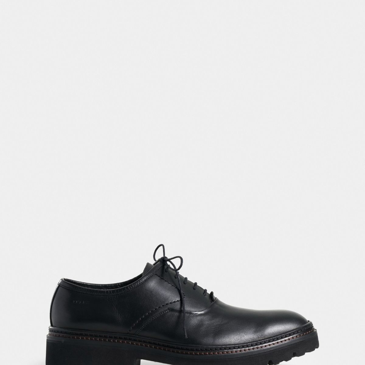 VELEZ - Vélez Zapatos Cordón Vitelo Cuero Hombre Envejecido Negro