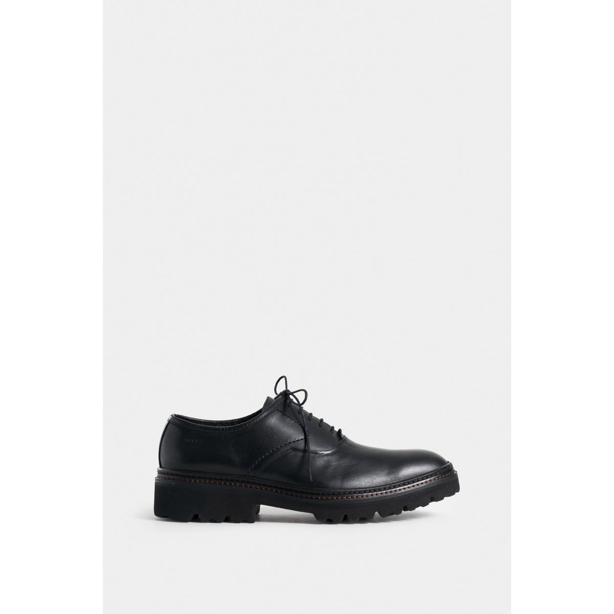 VELEZ - Vélez Zapatos Cordón Vitelo Cuero Hombre Envejecido Negro