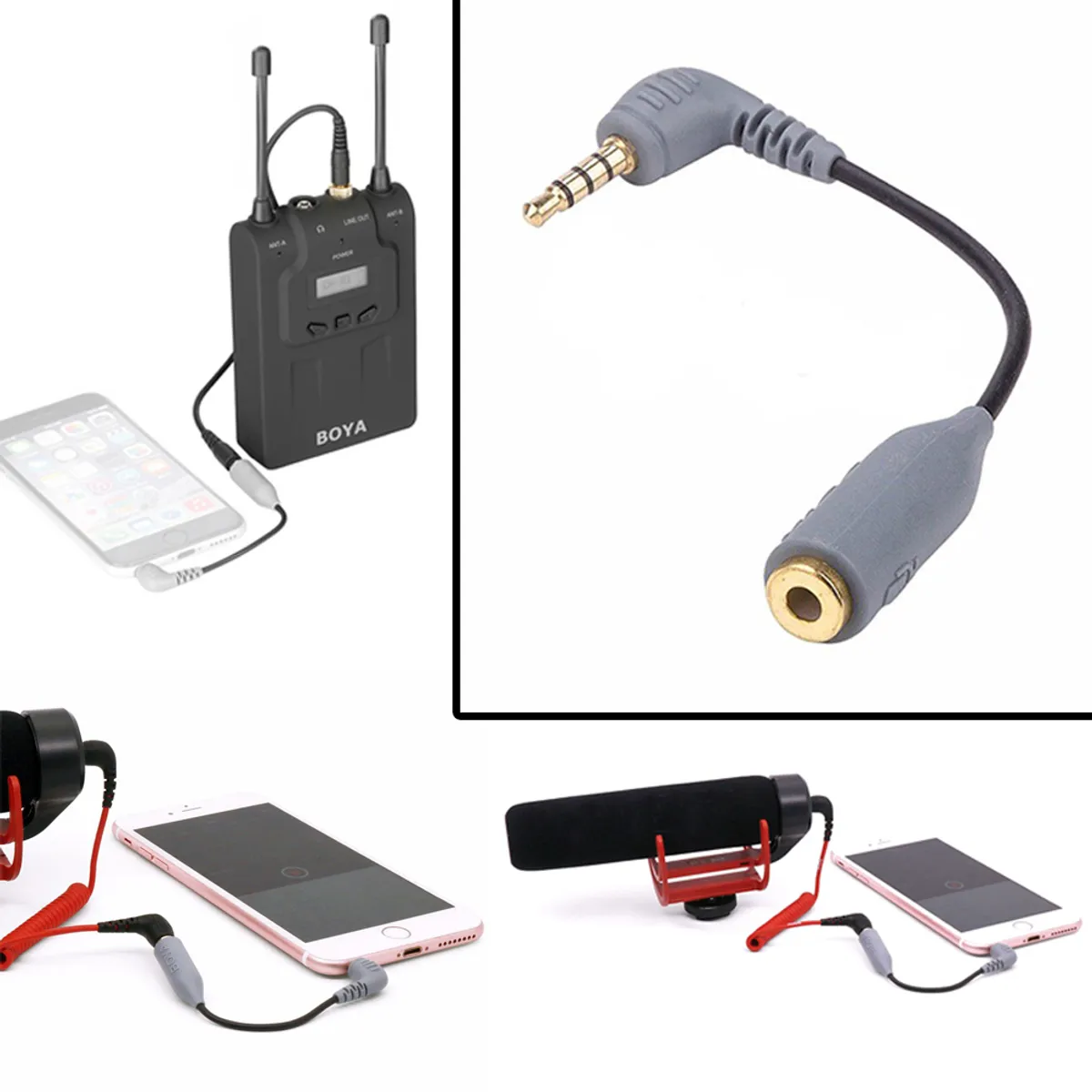 BOYA - BOYA BY-CIP2 Cable convertidor de señal - Plug Jack para Android y IOS