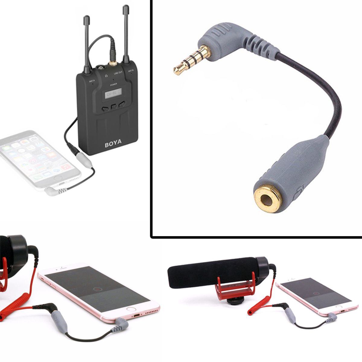 BOYA - BOYA BY-CIP2 Cable convertidor de señal - Plug Jack para Android y IOS