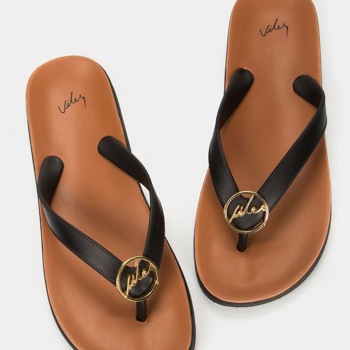 VELEZ - Vélez Sandalias Playera Jamaica Cuero Mujer Herraje Negro