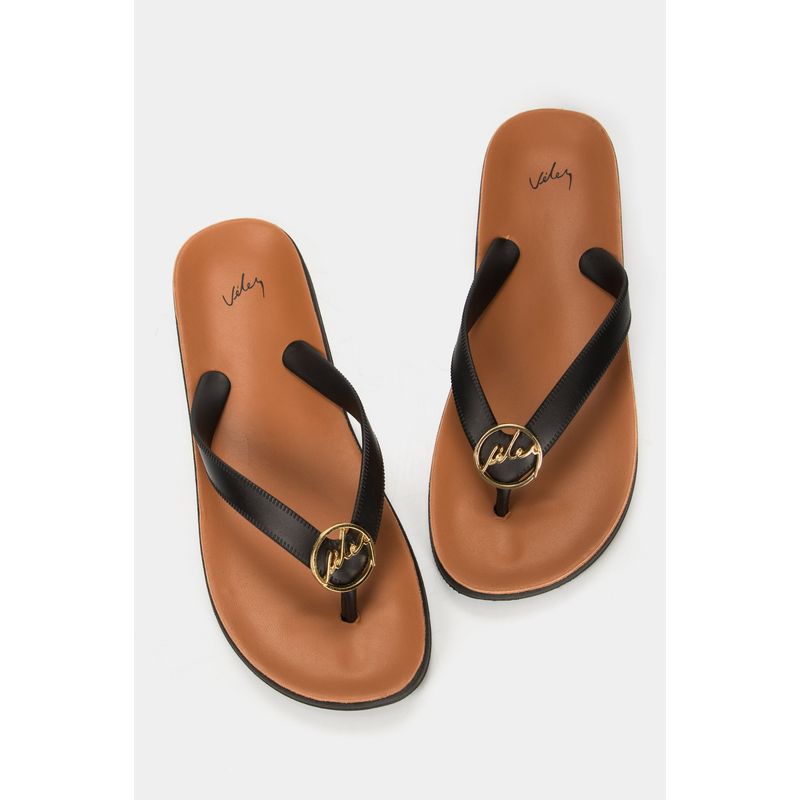 VELEZ - Vélez Sandalias Playera Jamaica Cuero Mujer Herraje Negro