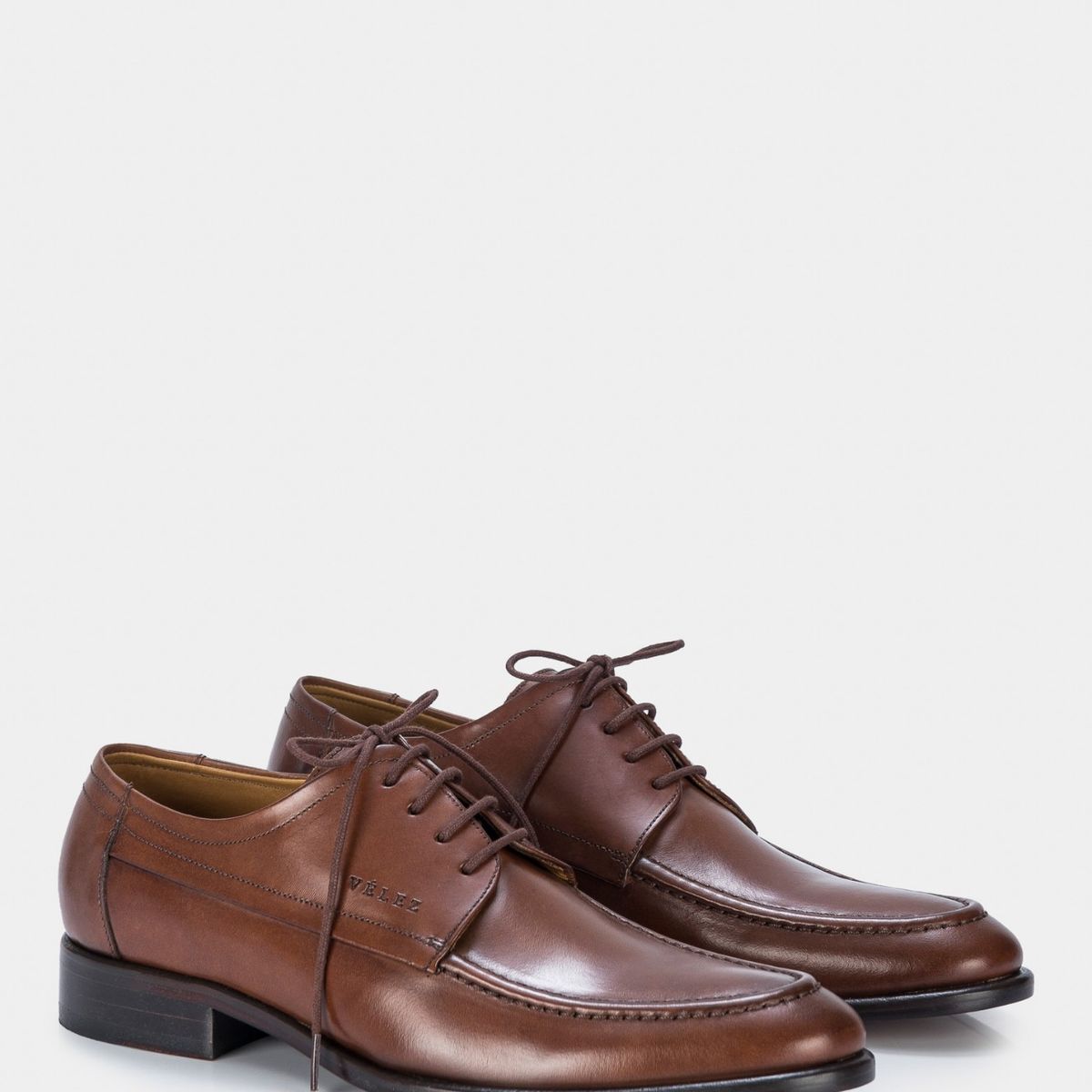 VELEZ - Vélez Zapatos Cordón Draco Cuero Liso Hombre Vena Miel