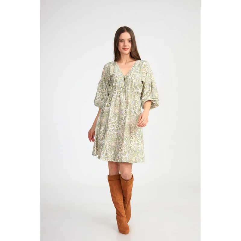 GENERICO - VESTIDO CORTO ESTAMPADO MARINA  ALMAT