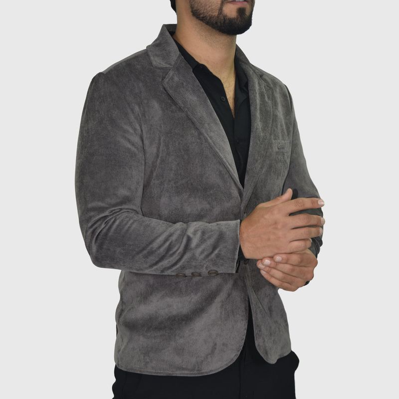 THE CULT - Blazer de corduroy con forro piel de bison - CASTOR