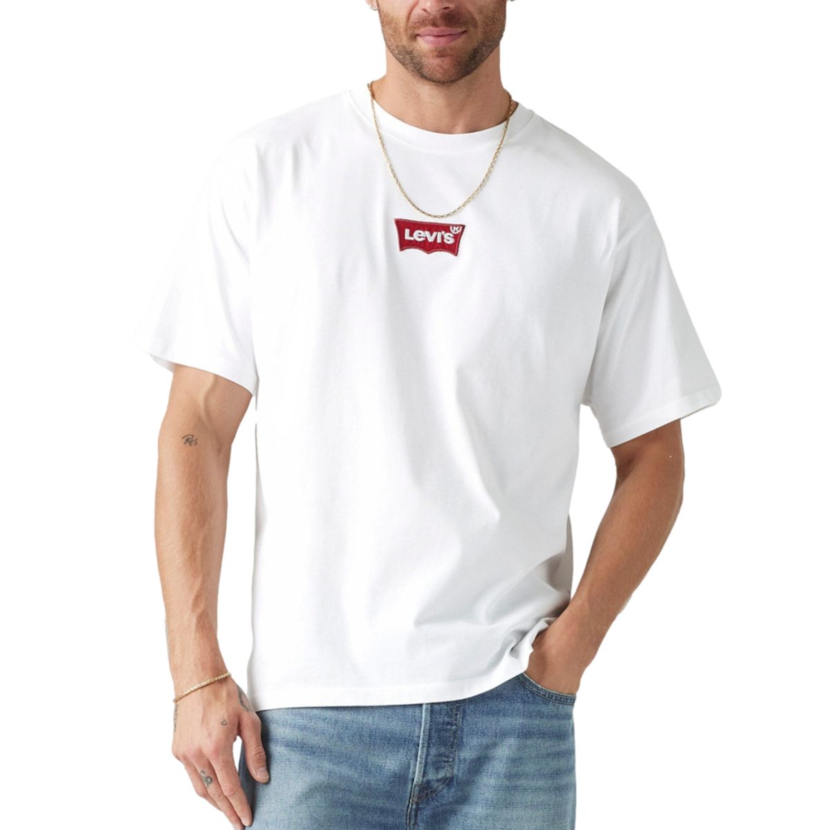 LEVIS - Polo Hombre Vintage Fit Graphic Blanco Levis