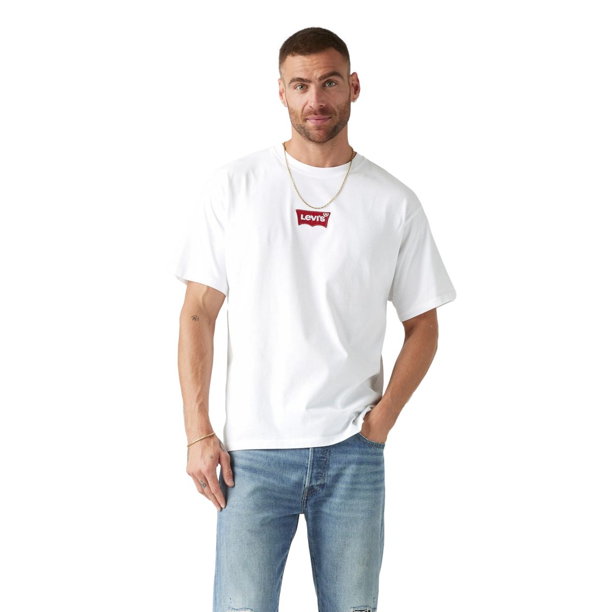 LEVIS - Polo Hombre Vintage Fit Graphic Blanco Levis
