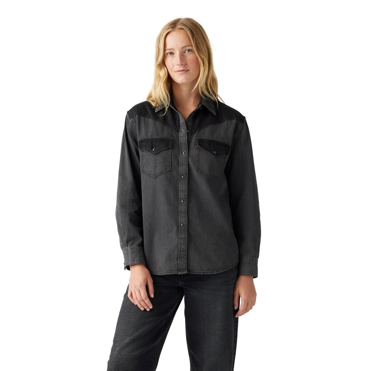 LEVIS - Camisa Mujer Sawyer Western Shirt Negro Levis