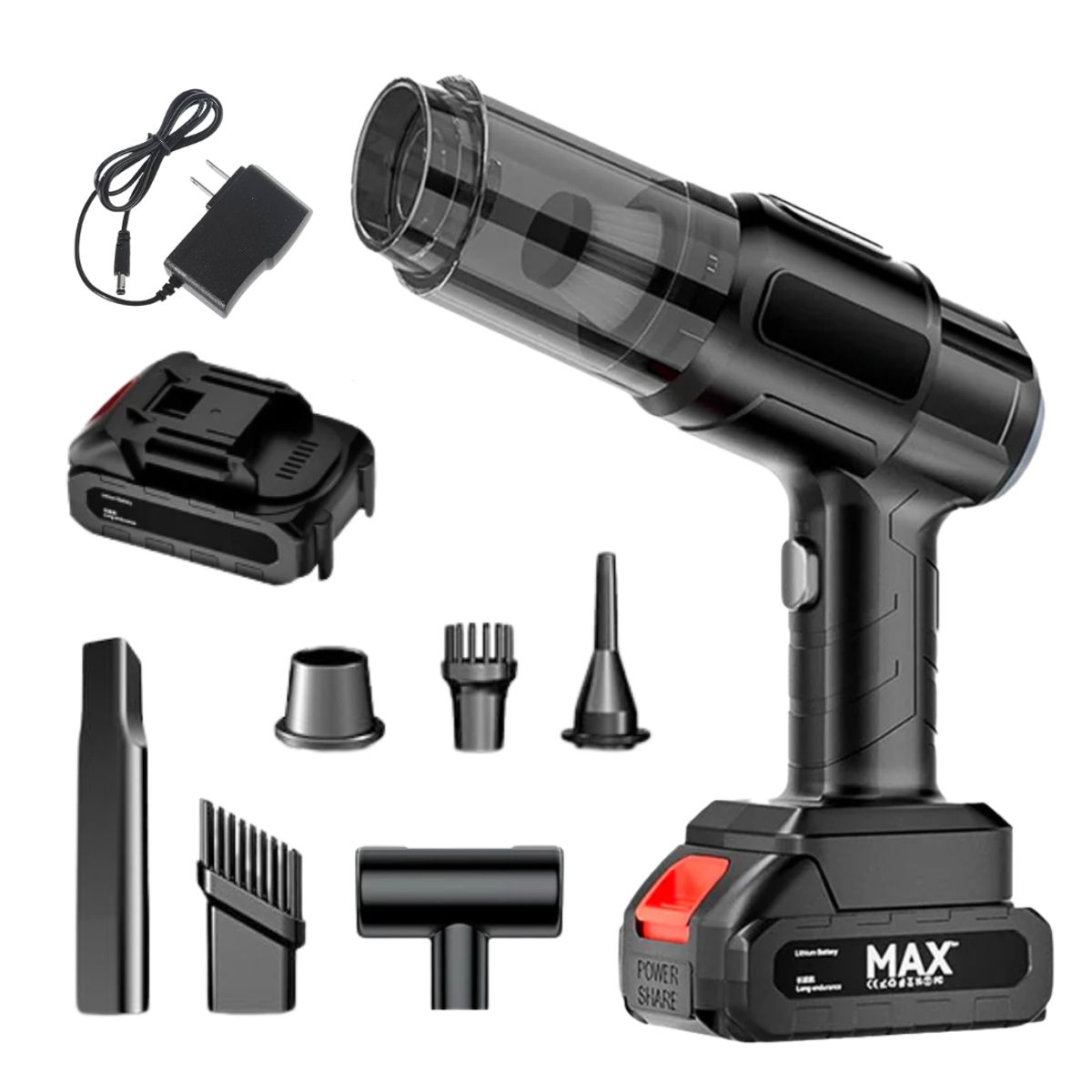 GENERICO - AireMax Multiuso ST-6631C  Aspiradora y Sopladora Inalámbrica Recargable