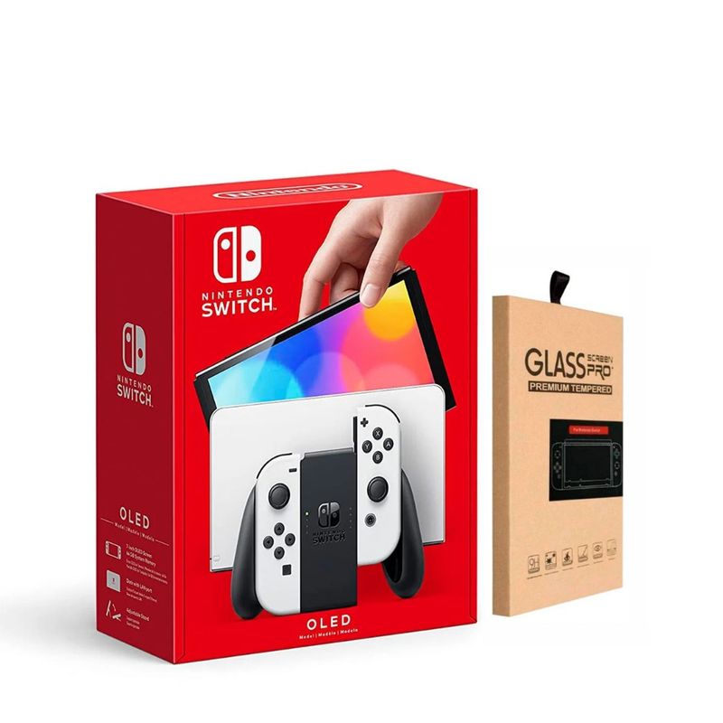 NINTENDO - Consola Nintendo Switch Oled 64GB color blanco + mica