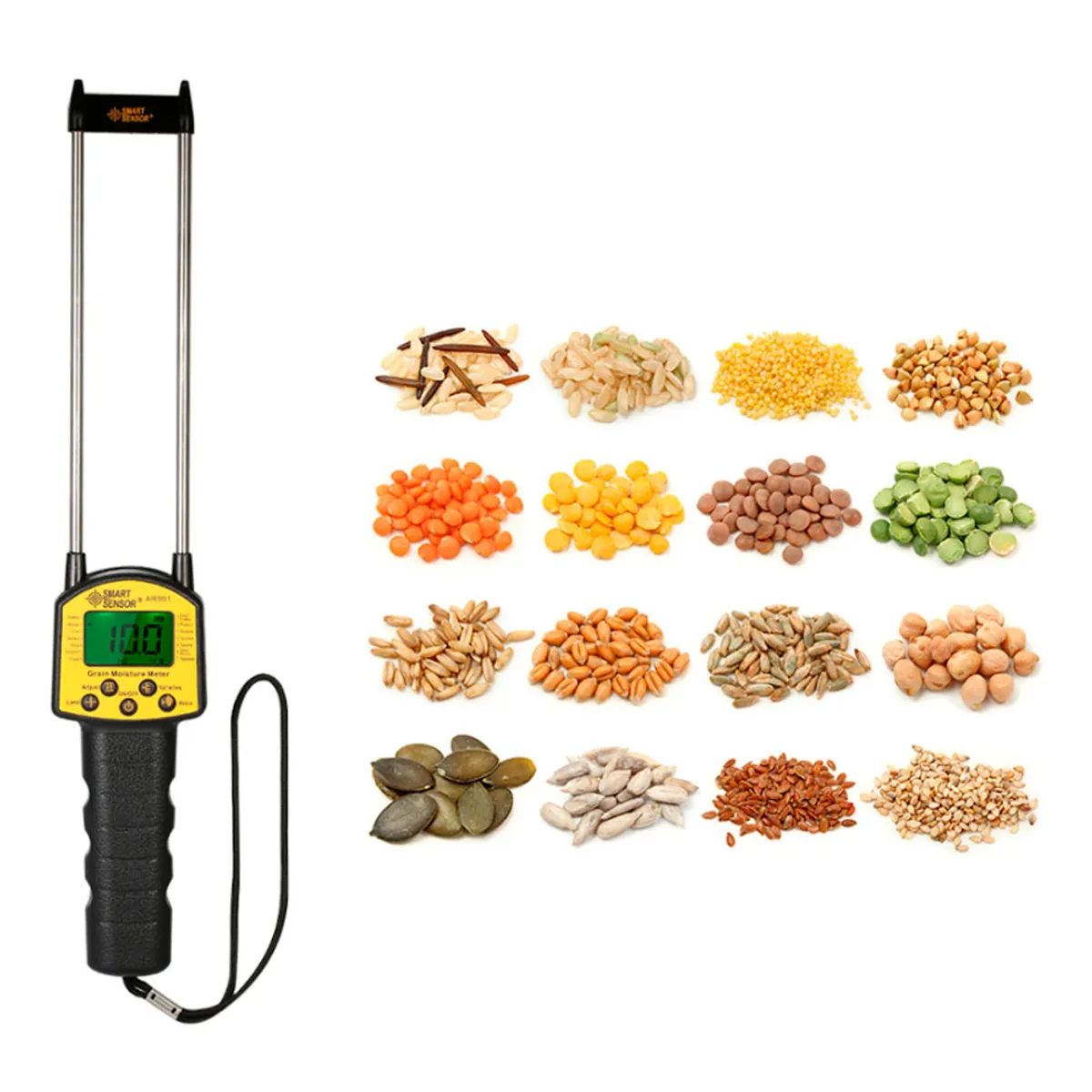 GENERICO - Medidor De Humedad Para Granos Arroz Trigo Maiz Cebada