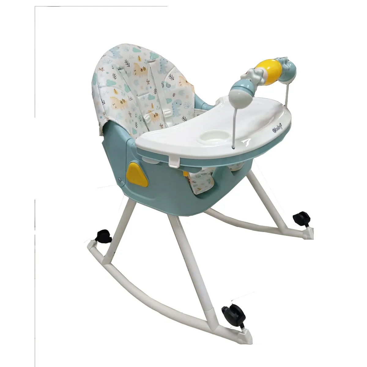 EBABY - Silla de Comer Asiento Reclinable con Ruedas DALI Verde