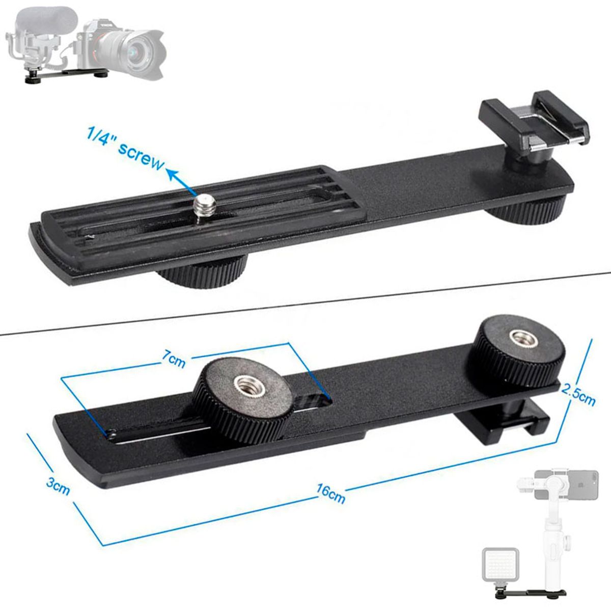 BOYA - BOYA Bracket Zapata - multifuncion para camaras y smartphone - Gimbal
