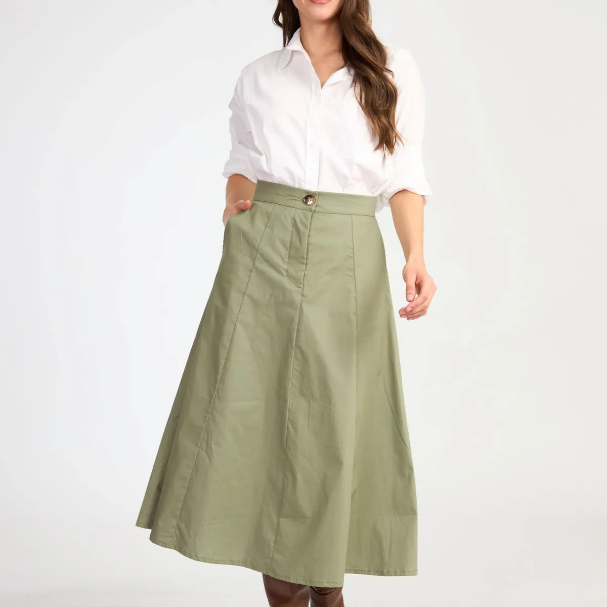 GENERICO - FALDA LARGA ALGODÓN ALMAT MUJER