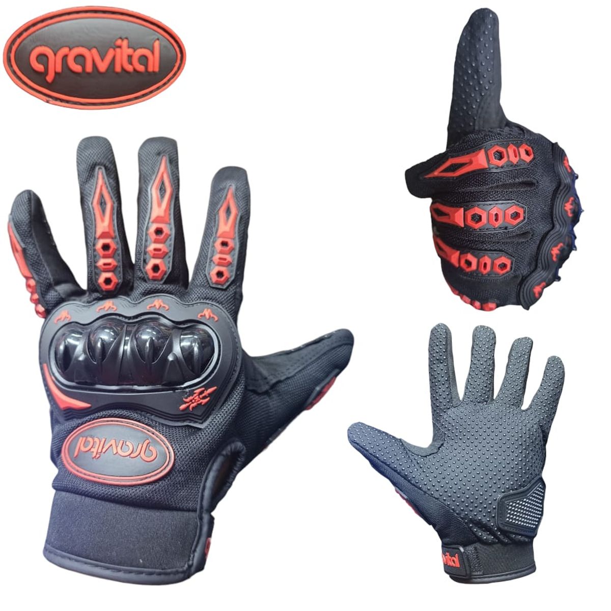 OEM - Guante para Motociclista Delivery Proteccion Nudillo y Palma