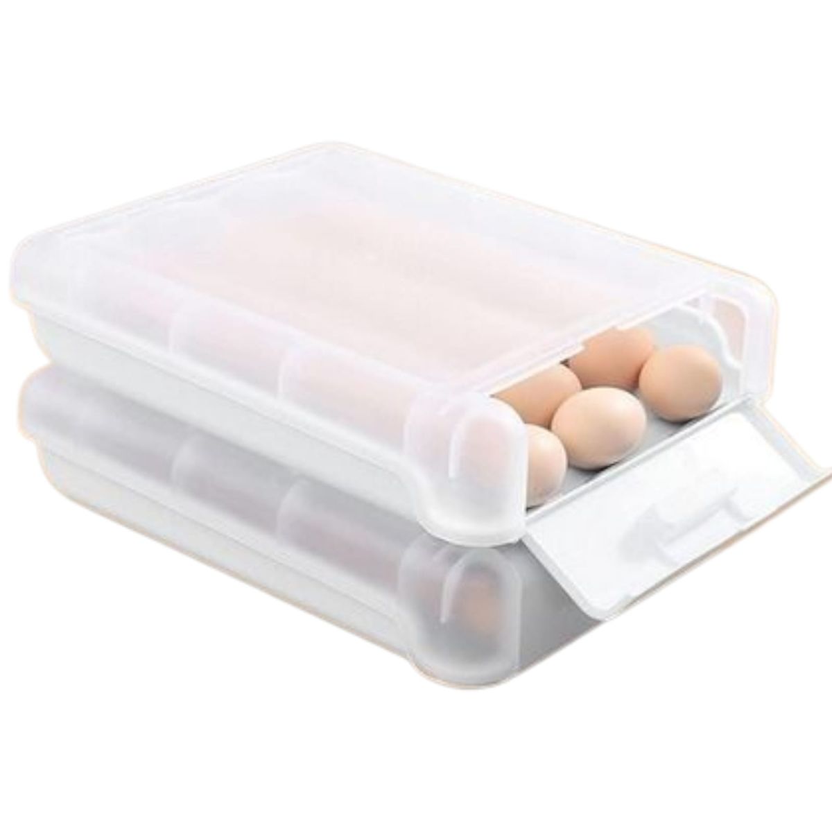 GENERICO - Set de 3 Organizadores de Huevos – Prácticos y Apilables