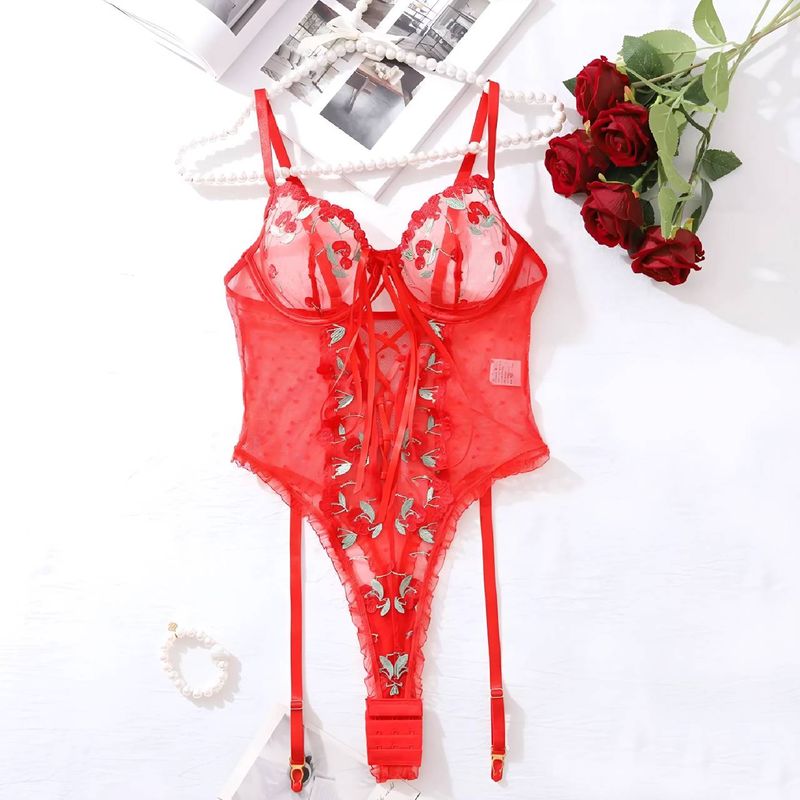 NO LOGO - Body De Encaje Con Lencería Sexy Diseño Unico Exclusivo